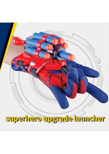 Marvel Örümcek Adam Figürü Oyuncak Çocuklar Anime Cosplay Yükseltme Eldiven Başlatıcısı Seti Kahraman Başlatıcısı Bilek Oyuncak Seti Çocuk Oyuncakları Çocuk Hediye (Yurt Dışından) indirimleri