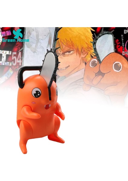 Yeşil Ev Testere Adam Figürü Katı Model Aksiyon Figürü Anime Bebek Süsleme (Yurt Dışından) modelleri