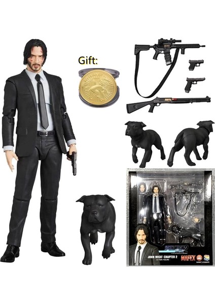 Yeni Hayvan Köpek 16 cm John Wick Bölüm 2 Ortak Hareketli Action Figure Pvc Koleksiyonu Bebek Anime Karikatür Jujutsu Kaisen Modeli (Yurt Dışından) fiyatları