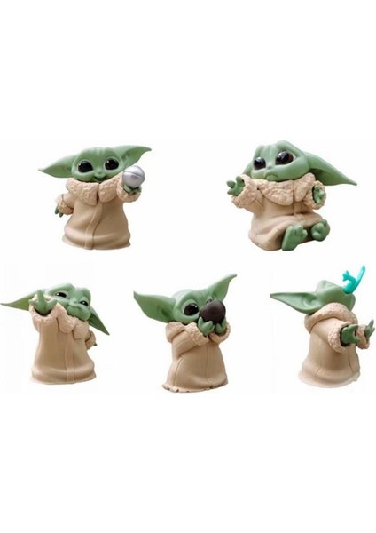 Mandalorian Savaş Yıldızı Küçük Bebek Yoda Heykeli Şekil Oyuncaklar Ev Süsler Dere Için Hediye (Yurt Dışından)