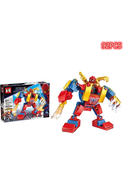 Marvel Avengers Anti-Hulk Demir Savaş Zırh Mech Mini Model Aksiyon Figürü Yapı Taşları Uyumlu Legoboys Teknik Şehir Oyuncak Hediye (Yurt Dışından)