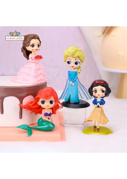 Ync Disney Prenses Figürü Sevimli Figürler Koleksiyon Pamuk Prenses, Bella, Elsa, Sophia, Ariel Şekil Kek Oyuncak Topper Hediye (Yurt Dışından)