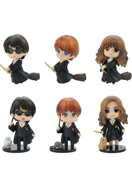 6 Adet/takım Anime Heykelcik Narin Zanaat Altı Stilleri Yüksek Simüle Harry Potters Hermione Anime Karakter Heykelcik Dekorasyon Için (Yurt Dışından)