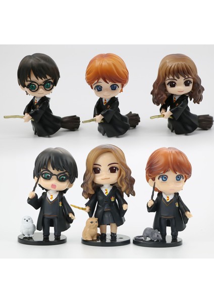 6 Adet/takım Anime Heykelcik Narin Zanaat Altı Stilleri Yüksek Simüle Harry Potters Hermione Anime Karakter Heykelcik Dekorasyon Için (Yurt Dışından)