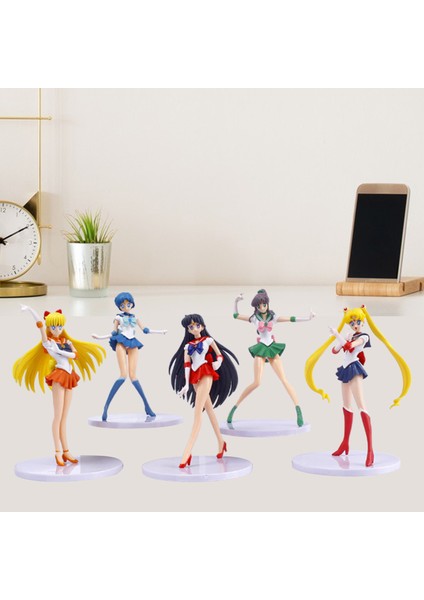 Childrenworld Sailor Moon Şekil Sevimli Aksiyon Figürü Anime Bebek Modeli Oyuncak Süsleme (Yurt Dışından)