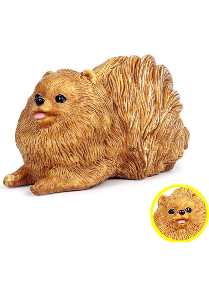 Güzel Pomeranian Köpek Hayvan Aksiyon Şekilli Kalıp Ev Dekor Eğitim Çocuk Oyuncak (Yurt Dışından) modelleri