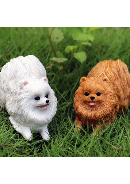 Güzel Pomeranian Köpek Hayvan Aksiyon Şekilli Kalıp Ev Dekor Eğitim Çocuk Oyuncak (Yurt Dışından) fırsatları