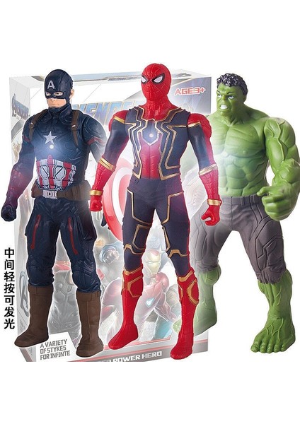 17 cm Marvel Örümcek Adam Hulk Ironman Anime Aksiyon Figürü Oyuncak Noel Hediyesi Pvc Hareketli Eklemler Aydınlık Bebek Koleksiyon Model Oyuncaklar (Yurt Dışından)