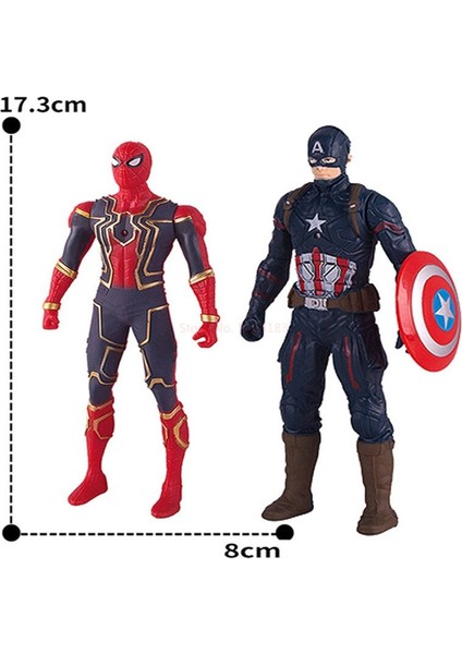 17 cm Marvel Örümcek Adam Hulk Ironman Anime Aksiyon Figürü Oyuncak Noel Hediyesi Pvc Hareketli Eklemler Aydınlık Bebek Koleksiyon Model Oyuncaklar (Yurt Dışından)