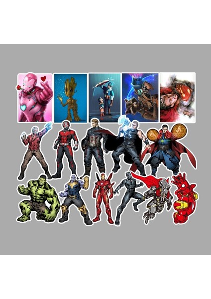 50PMARVEL Anime Figürü Avengers Süper Kahraman Marvel Efsaneleri Grafiti Çıkartmalar Aksiyon Figürü Bilgisayar Kaykay Bagaj Dıy Çocuk Oyuncak (Yurt Dışından)