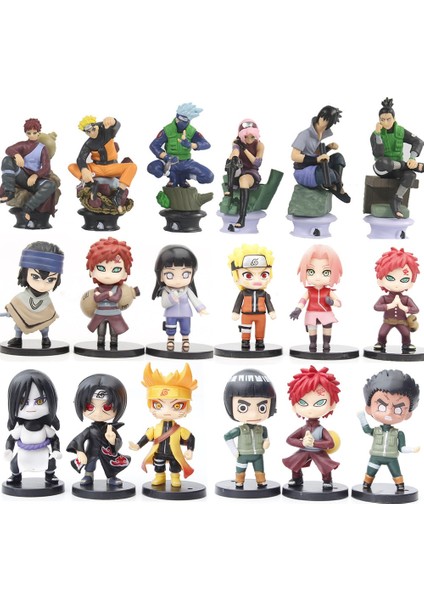 Naruto Şekil Oyuncak Seti Uzumaki Naruto Uchiha Sasuke Aksiyon Anime Modeli Heykeli Heykelcik Koleksiyon Oyuncak (Yurt Dışından)
