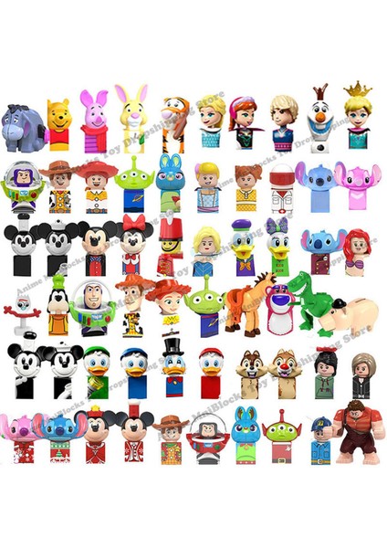 Wm Blokları Disney Anime Tuğla Filmleri Mini Aksiyon Oyuncak Figürler Yapı Taşları Dondurulmuş Dikiş Melek Oyuncak Hikayesi Woody Buzz Lightyear (Yurt Dışından)