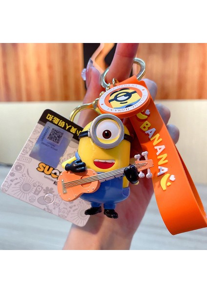 Sevimli Anahtarlık Karikatür Anime Minions Şekil Anahtarlık Kawaii Araba Anahtarlık Çanta Sırt Çantası Kolye Süsler Aksesuarları Hediyeler Oyuncaklar (Yurt Dışından)