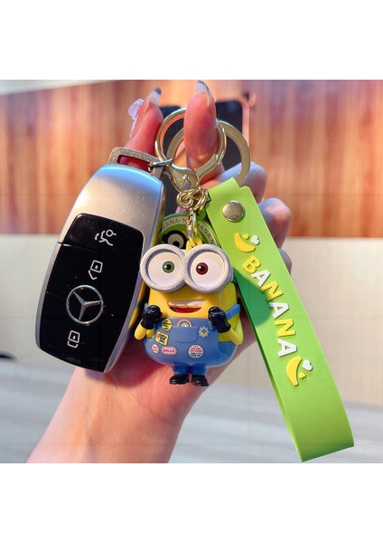 Sevimli Anahtarlık Karikatür Anime Minions Şekil Anahtarlık Kawaii Araba Anahtarlık Çanta Sırt Çantası Kolye Süsler Aksesuarları Hediyeler Oyuncaklar (Yurt Dışından) modelleri