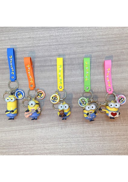 Sevimli Anahtarlık Karikatür Anime Minions Şekil Anahtarlık Kawaii Araba Anahtarlık Çanta Sırt Çantası Kolye Süsler Aksesuarları Hediyeler Oyuncaklar (Yurt Dışından) fırsatları