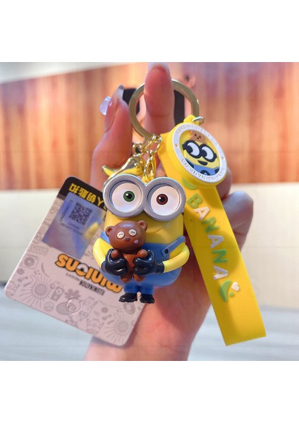 Sevimli Anahtarlık Karikatür Anime Minions Şekil Anahtarlık Kawaii Araba Anahtarlık Çanta Sırt Çantası Kolye Süsler Aksesuarları Hediyeler Oyuncaklar (Yurt Dışından) indirimleri