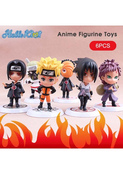 Silverum Brella Hellokimi 6 Adet Anime Heykelcik Oyuncaklar Japonya Anime Naruto Figürü Pvc Aksiyon Heykelcik Modeli Bebek Figürü Oyuncak Koleksiyonu Oyuncak Bebekler Naruto Uzumaki Model Oyuncaklar (Yurt Dışından)