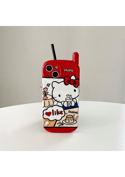 Kawaii Sanrioed Hello Kitty Damla Dayanıklı Sevimli Karikatür Anime Telefon Kılıfı Için IPHONE11/12/13 Pro Max Xr 7 8 Artı Oyuncaklar Kızlar Için (Yurt Dışından)