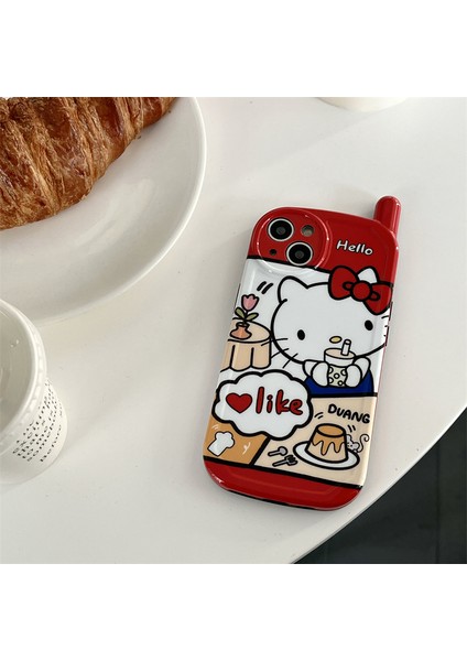 Kawaii Sanrioed Hello Kitty Damla Dayanıklı Sevimli Karikatür Anime Telefon Kılıfı Için IPHONE11/12/13 Pro Max Xr 7 8 Artı Oyuncaklar Kızlar Için (Yurt Dışından) fırsatları