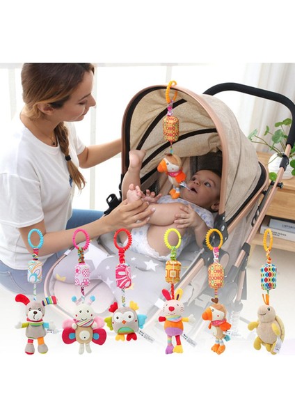 Bebek Duyusal Asılı Çıngıraklar Yumuşak Eğitici Oyuncak Peluş Hayvanlar Arabası Bebek Araba Yatağı Beşik Diş Kaşıyıcı ile Bebe Bebekler Için Bebekler (Yurt Dışından)