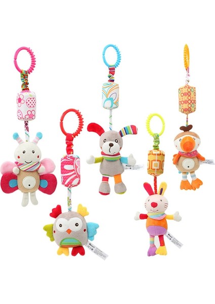 Bebek Duyusal Asılı Çıngıraklar Yumuşak Eğitici Oyuncak Peluş Hayvanlar Arabası Bebek Araba Yatağı Beşik Diş Kaşıyıcı ile Bebe Bebekler Için Bebekler (Yurt Dışından)