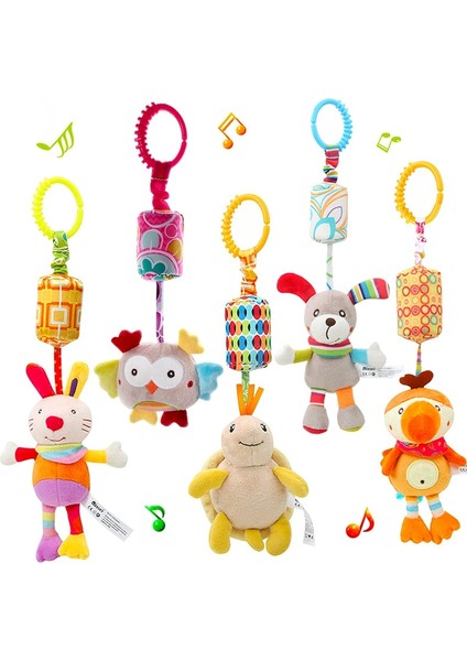 Bebek Duyusal Asılı Çıngıraklar Yumuşak Eğitici Oyuncak Peluş Hayvanlar Arabası Bebek Araba Yatağı Beşik Diş Kaşıyıcı ile Bebe Bebekler Için Bebekler (Yurt Dışından)
