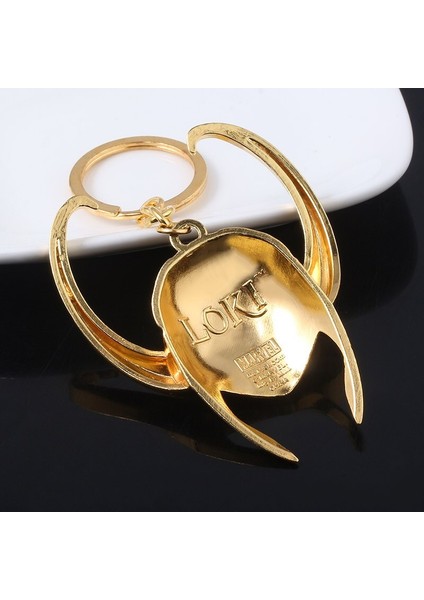 Disney Marvel Loki Metal Altın Maske Anahtarlık Aksiyon Figürü Bebek Oyuncak Hediyeler Çocuklar Kızlar Için 7.5 cm Anahtarlık Avengers: Endgame (Yurt Dışından)