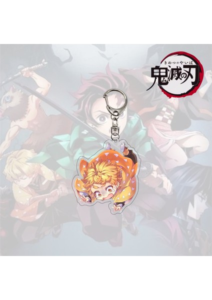 Silverum Brella 1 Adet Anime Iblis Avcısı Anahtarlık Akrilik Kamado Tanjirou Nezuko Zenitsu Inosuke Bıçak Hayalet Anahtarlıklar Anahtar Kapak Zinciri Anahtarlık Takı Aksesuarları Hediyeler (Yurt Dışından)
