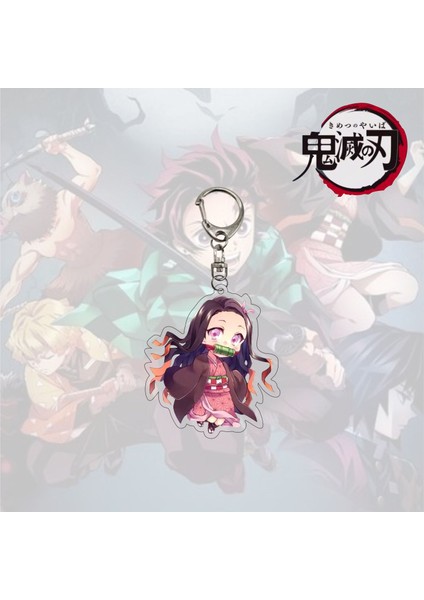 Silverum Brella 1 Adet Anime Iblis Avcısı Anahtarlık Akrilik Kamado Tanjirou Nezuko Zenitsu Inosuke Bıçak Hayalet Anahtarlıklar Anahtar Kapak Zinciri Anahtarlık Takı Aksesuarları Hediyeler (Yurt Dışından)