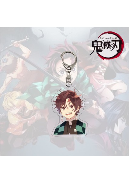 Silverum Brella 1 Adet Anime Iblis Avcısı Anahtarlık Akrilik Kamado Tanjirou Nezuko Zenitsu Inosuke Bıçak Hayalet Anahtarlıklar Anahtar Kapak Zinciri Anahtarlık Takı Aksesuarları Hediyeler (Yurt Dışından)