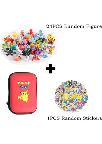 24 Adet Şekil Pokemon Hediye Kutusu Figürleri Oyuncaklar Hakiki Pokemon Pikachu 1 Adet Çıkartmalar Noel Hediyesi Aksiyon Anime Oyuncaklar Çocuk (Yurt Dışından)