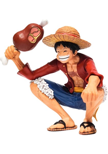 Anime Modeli Dekoratif Tek Parça Çömelme Luffy Model Bebek Oyuncak (Yurt Dışından)