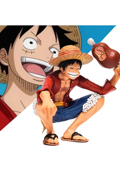 Anime Modeli Dekoratif Tek Parça Çömelme Luffy Model Bebek Oyuncak (Yurt Dışından)