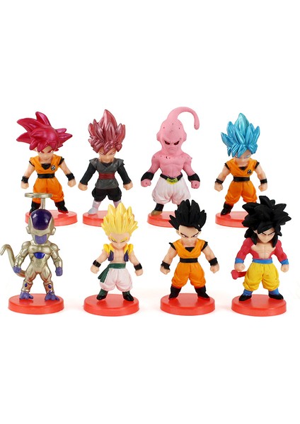 6-8 cm 8 Adet/grup Anime Dragon Ball Z Goku Vegeta Freeza Broly Süper Saiyan Pvc Aksiyon Figürü Oyuncakları Koleksiyon Model Bebekler (Yurt Dışından)