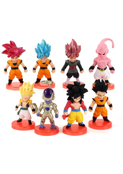 6-8 cm 8 Adet/grup Anime Dragon Ball Z Goku Vegeta Freeza Broly Süper Saiyan Pvc Aksiyon Figürü Oyuncakları Koleksiyon Model Bebekler (Yurt Dışından) modelleri