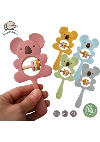 Silikon Çıngıraklar Çocuklar Için Hayvan Koala Handbells Yenidoğan Bebek Yatağı Çan Eğitici Oyuncaklar Güvenli Gıda Sınıfı Bebek Diş Kaşıyıcı Bebek Ürünleri (Yurt Dışından)