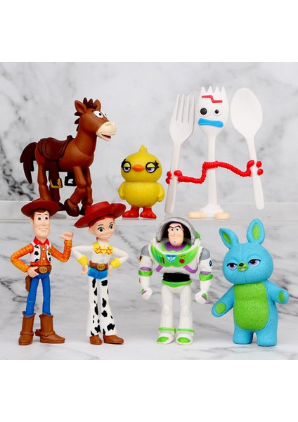 Adet/takım Mini Woody Buzz Lightyear Karikatür Aksiyon Figürü Masa Pişirme Kek Dekor (Yurt Dışından) fırsatları