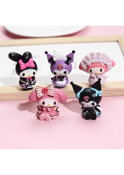 Anime Sanrio Şekil Melody Аниме Фигурки Kuromi Aksiyon Figürleri Koleksiyon Modeli Süs Araba Dekorasyon Çocuk Oyuncakları Kızlar Için Hediye (Yurt Dışından)