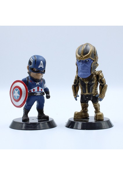 8 Adet Süper Kahramanlar Modeli Yüksek Simüle Koleksiyon Pvc Kaptan Amerika Avengers Modeli Çocuk Için (Yurt Dışından)