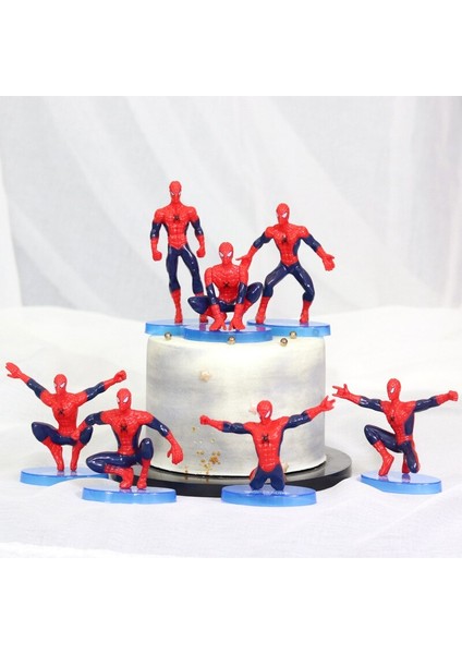 Avengers 8 cm Örümcek Adam Pvc Aksiyon Oyuncak Figürler Karikatür Anime Marvel Kahraman Modeli Bebek Çocuk Oyuncakları Doğum Günü Pastası Dekorasyon Hediye (Yurt Dışından)