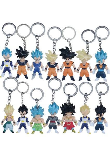 Dragon Ball Goku Vegeta Gohan Cep Buu Anahtarlık Figürleri Süper Saiyan Dbz Aksiyon Figürü Anime Koleksiyon Model Oyuncaklar Çocuklar Hediye (Yurt Dışından)