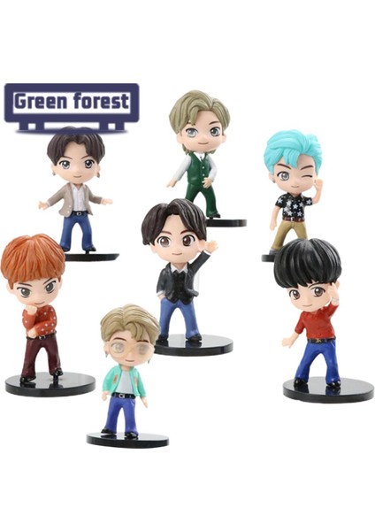 Yeşil Orman Model Oyuncaklar Geniş Uygulama Bts Kek Topper Aksiyon Figürleri (Yurt Dışından)