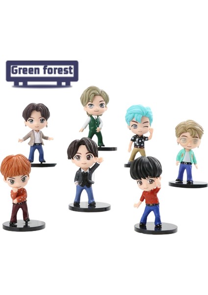 Yeşil Orman Model Oyuncaklar Geniş Uygulama Bts Kek Topper Aksiyon Figürleri (Yurt Dışından) fırsatları