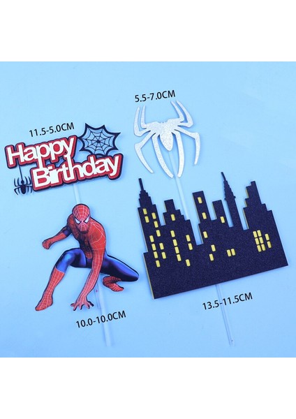 Disney Örümcek Adam Kek Bayrağı Çocuk Doğum Günü Dekorasyon Bayrakları Karikatür Anime Figürü Marvel Örümcek Adam Parti Aksesuarları Malzemeleri (Yurt Dışından) fırsatları