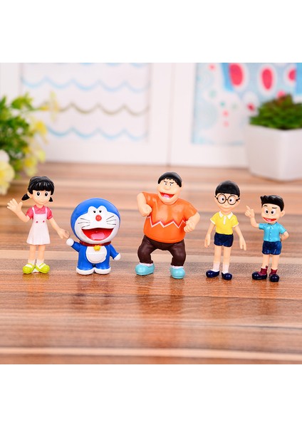 5 Adet/takım Doraemon Aksiyon Figürü Nobita Nobi Heykeli Model Oyuncak Koleksiyonu Hediye (Yurt Dışından) modelleri