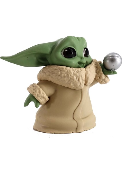 Silverum Brella 5 Adet/takım Star Wars Mandaloryalı Bebek Yoda Karikatür Aksiyon Figürü Biblo Süsleme Hediye (Yurt Dışından)