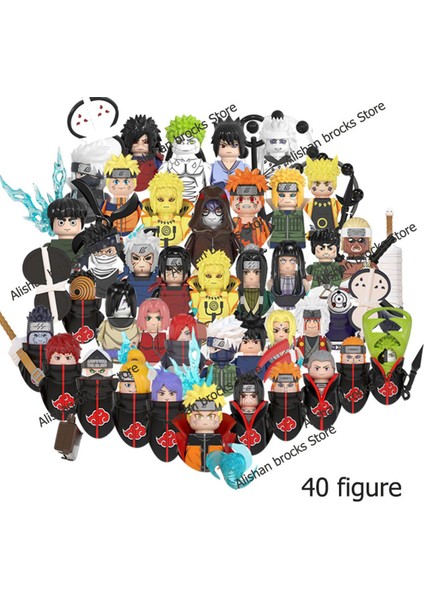 Naruto Sasuke Kakashi Akatsuki Tuğla Yapı Taşları Anime Karikatür Mini Aksiyon Figürleri Başkanları Montaj Oyuncaklar Çocuklar Noel Hediyeleri (Yurt Dışından)