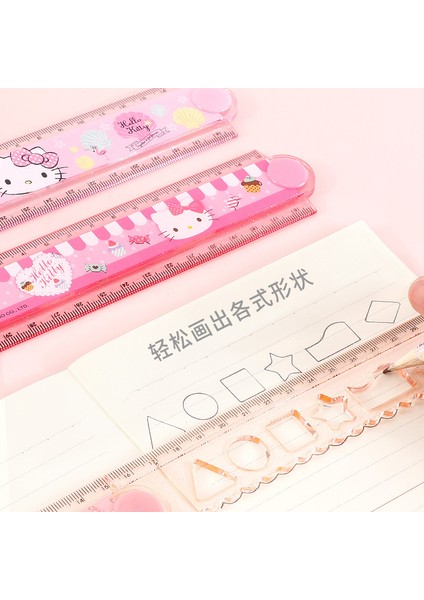 Kawaii Karikatür Katlanabilir Çok Fonksiyonlu Cetvel Kt Anime Figürleri Uzatılabilir Cetvel 30 cm Çeşitli Şekiller Çizebilir Pembe Kız Tarzı (Yurt Dışından) fiyatları