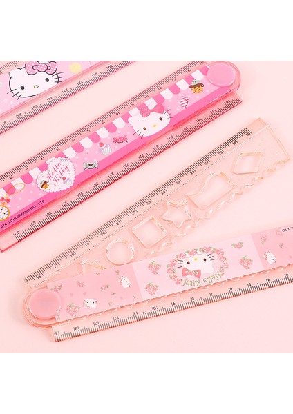 Kawaii Karikatür Katlanabilir Çok Fonksiyonlu Cetvel Kt Anime Figürleri Uzatılabilir Cetvel 30 cm Çeşitli Şekiller Çizebilir Pembe Kız Tarzı (Yurt Dışından) fırsatları