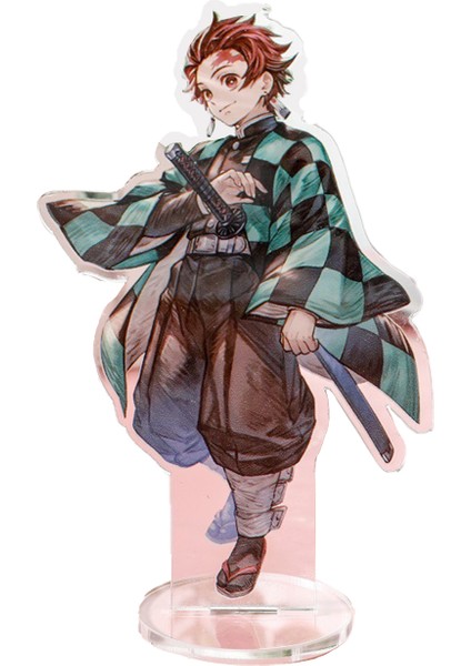 Ayakta Kart Anime Demon Slayer Şekil Dekoratif Akrilik Karikatür Modeli Masaüstü Için Standı (Yurt Dışından)